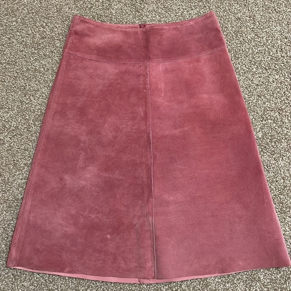Vintage Arden B. Pink Suede Skirt - Picture 2 of 8